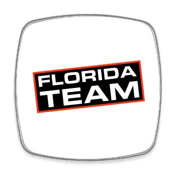 Florida Team - Square fridge magnet - white - Front