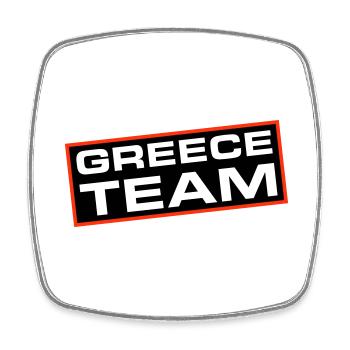 Équipe Grèce - Magnet carré - blanc - Devant