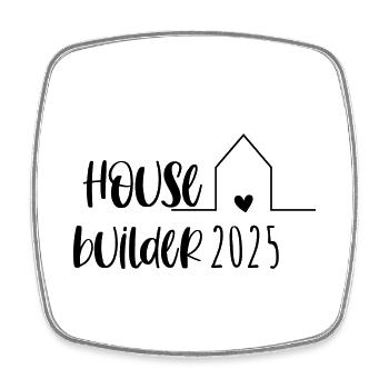 Housebuilder 2025 – Dream House Partnerlook House Construction - Square fridge magnet - white - Front