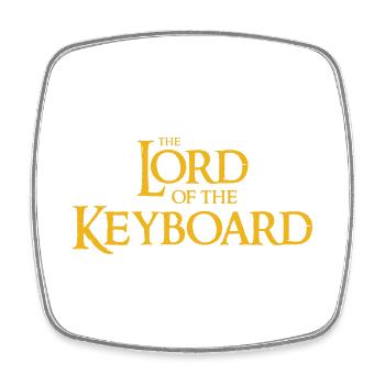 The Lord of the Keyboard Computer Scientist PC Nerd - Square fridge magnet - white - Front