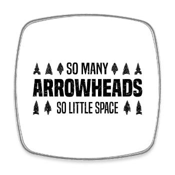 Collect arrowheads - Square fridge magnet - white - Front