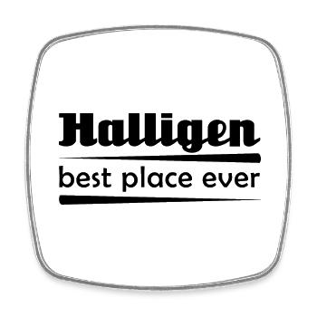 Halligen - Stadt best place ever - Viereckiger Kühlschrankmagnet - Weiß - Vorne