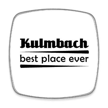 Kulmbach - Stadt best place ever - Viereckiger Kühlschrankmagnet - Weiß - Vorne