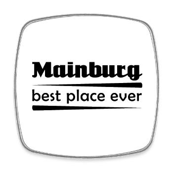 Mainburg - Stadt best place ever - Viereckiger Kühlschrankmagnet - Weiß - Vorne