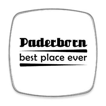 Paderborn - Stadt best place ever - Viereckiger Kühlschrankmagnet - Weiß - Vorne