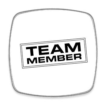Team Member - Square fridge magnet - white - Front