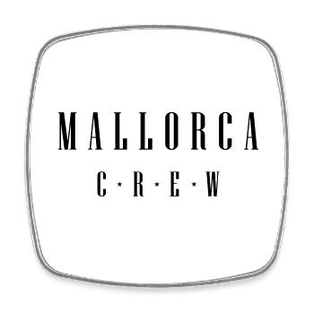 Mallorca Crew - Viereckiger Kühlschrankmagnet - Weiß - Vorne