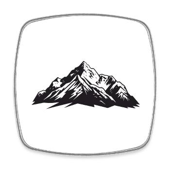 Mountains Symbol - Square fridge magnet - white - Front