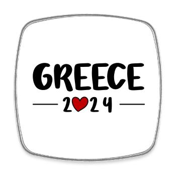 Grèce 2024 Voyage du cœur - Magnet carré - blanc - Devant