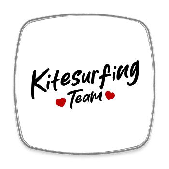 Kitesurfing Team - Square fridge magnet - white - Front