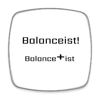 Balance #New 7 n/b - Magnet carré - blanc - Devant