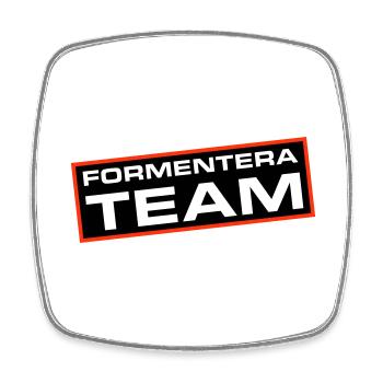 Formentera Team - Viereckiger Kühlschrankmagnet - Weiß - Vorne
