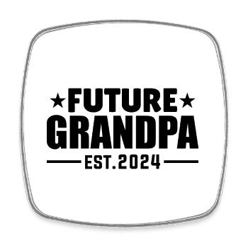 Future Grandpa - Grandpa To Be - Square fridge magnet - white - Front