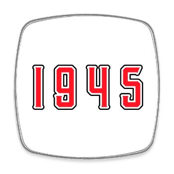 1945 year birthday - Square fridge magnet - white - Front