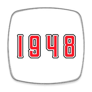 1948 Jahr Geburtstag - Viereckiger Kühlschrankmagnet - Weiß - Vorne