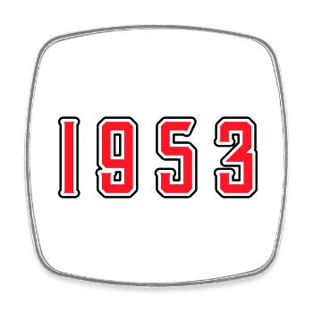 1953 Jahr Geburtstag - Viereckiger Kühlschrankmagnet - Weiß - Vorne