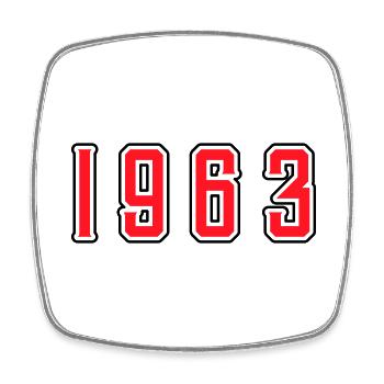 1963 Jahr Geburtstag - Viereckiger Kühlschrankmagnet - Weiß - Vorne