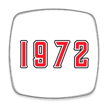 1972 Jahr Geburtstag - Viereckiger Kühlschrankmagnet - Weiß - Vorne