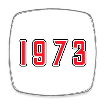 1973 Jahr Geburtstag - Viereckiger Kühlschrankmagnet - Weiß - Vorne