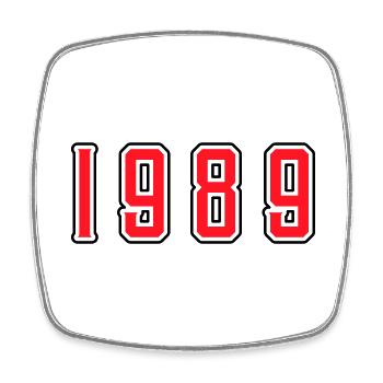 1989 Jahr Geburtstag - Viereckiger Kühlschrankmagnet - Weiß - Vorne