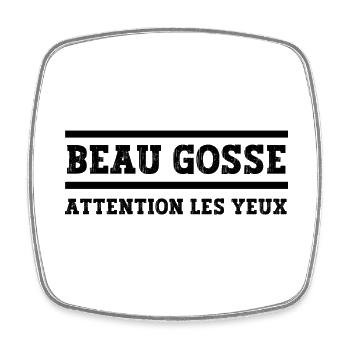beau gosse - Magnet carré - blanc - Devant
