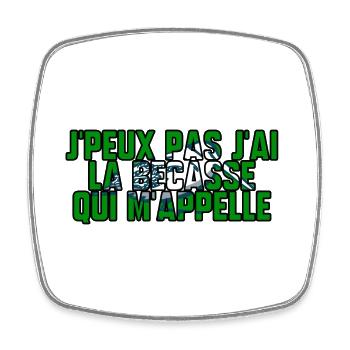 La bécasse m’appelle - Magnet carré - blanc - Devant