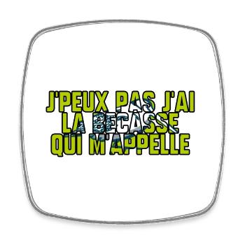 Labécasse m’appelle - Magnet carré - blanc - Devant