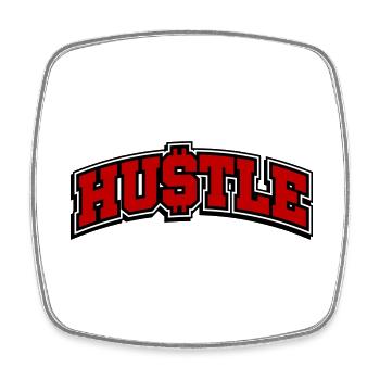 Hustle Spruch Hustlin - Viereckiger Kühlschrankmagnet - Weiß - Vorne