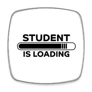 Student Spruch Uni Universität Student Geschenk - Viereckiger Kühlschrankmagnet - Weiß - Vorne