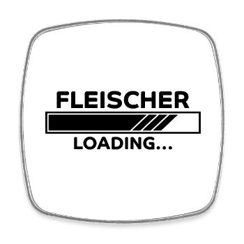 Fleischer Spruch Metzger Lustig Fleischer Geschenk - Viereckiger Kühlschrankmagnet - Weiß - Vorne