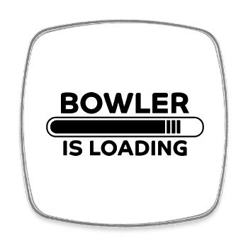 Bowling Spruch Bowlingspieler Fun Bowler Geschenk - Viereckiger Kühlschrankmagnet - Weiß - Vorne