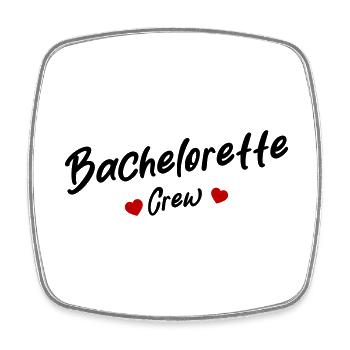 Bachelorette Crew Herz - Viereckiger Kühlschrankmagnet - Weiß - Vorne