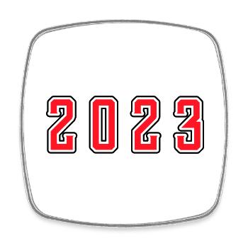 2023 Jahr Geburtstag - Viereckiger Kühlschrankmagnet - Weiß - Vorne