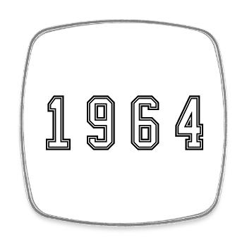 Numéro de l’année 1964 - Magnet carré - blanc - Devant
