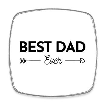Best Dad Ever - Magnet carré - blanc - Devant