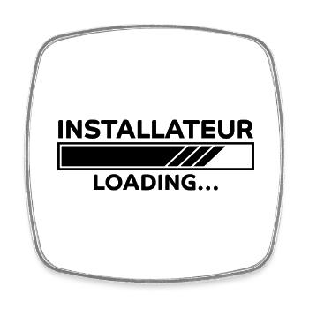 Installateur Spruch Heizung Installateur Geschenk - Viereckiger Kühlschrankmagnet - Weiß - Vorne