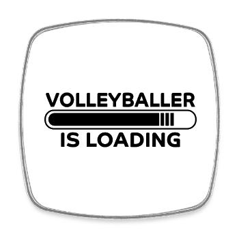 Volleyballer Spruch Lustiger Volleyballer Geschenk - Viereckiger Kühlschrankmagnet - Weiß - Vorne