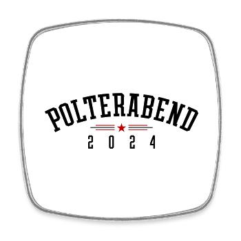 Polterabend 2024 - Viereckiger Kühlschrankmagnet - Weiß - Vorne