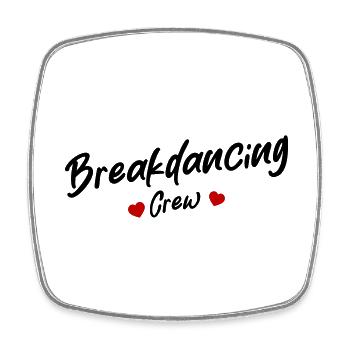 Breakdancing Crew Herz - Viereckiger Kühlschrankmagnet - Weiß - Vorne