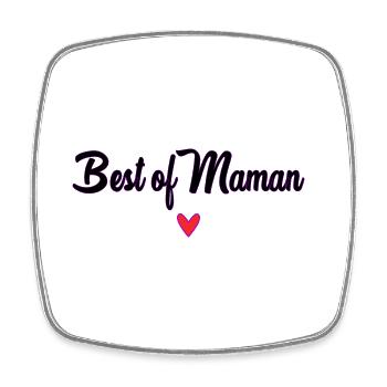 BONNE FÊTE. COEUR. BONNE FÊTE MAMAN. MAMAN - Magnet carré - blanc - Devant