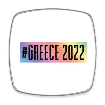 Greece 2022 - Viereckiger Kühlschrankmagnet - Weiß - Vorne