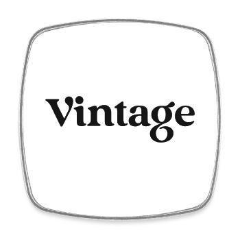 Vintage stlye or font design - Viereckiger Kühlschrankmagnet - Weiß - Vorne