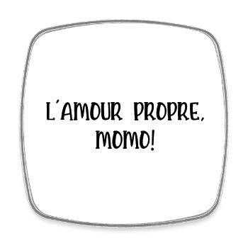 l'amour propre momo - Magnet carré - blanc - Devant