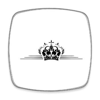 Couronne - Magnet carré - blanc - Devant