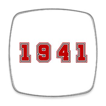 1941 Jahr Zahl - Viereckiger Kühlschrankmagnet - Weiß - Vorne