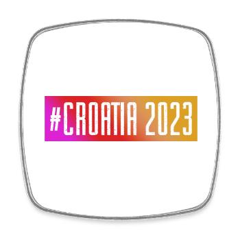 Croatia 2023 - Square fridge magnet - white - Front