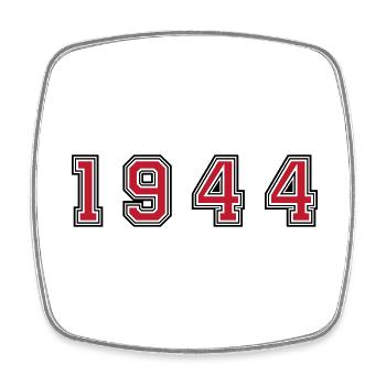 1944 Jahr Zahl - Viereckiger Kühlschrankmagnet - Weiß - Vorne