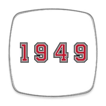 1949 year number - Square fridge magnet - white - Front