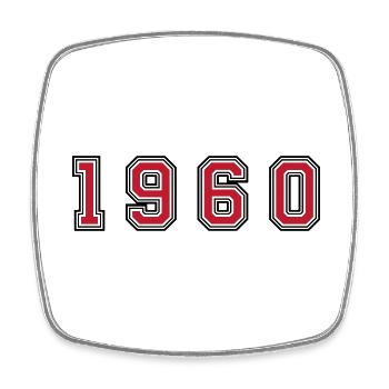 Numéro de l’année 1960 - Magnet carré - blanc - Devant
