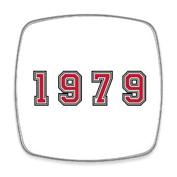 1979 Jahr Zahl - Viereckiger Kühlschrankmagnet - Weiß - Vorne